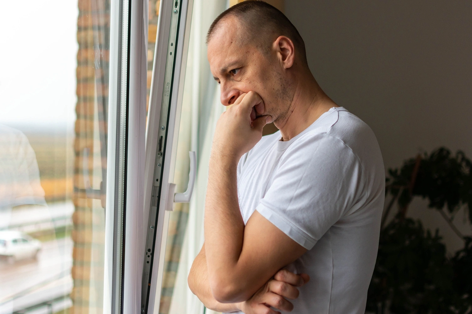 man struggling with dissociation