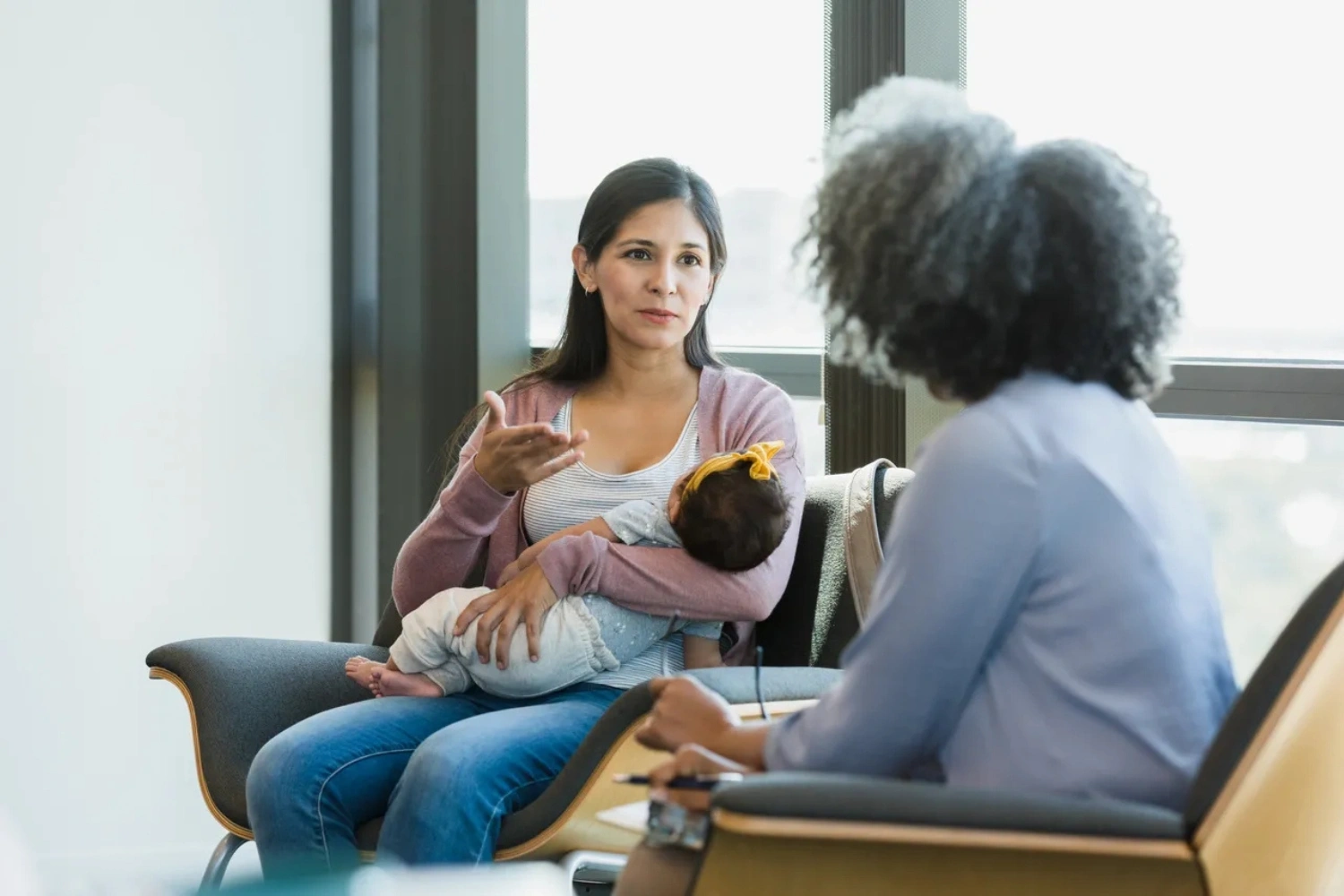 postpartum therapy session